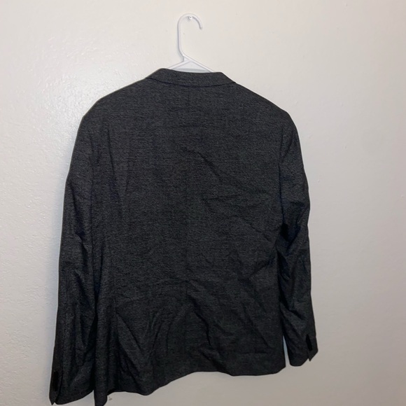 H&M vintage blazer charcoal dress coat suit long sleeve collared button jacket - Picture 8 of 10